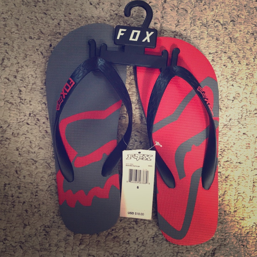 Brand new unisex FOX flip flops